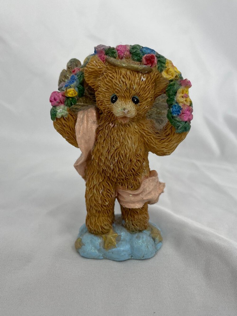Vintage 1980s to 1990S Boyd's Bears Angel Flower Bear